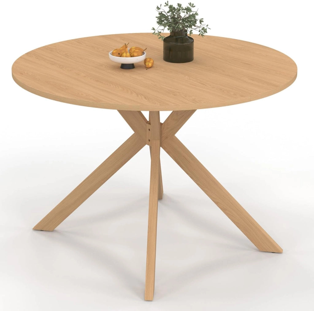 Tavolo da pranzo allungabile rotondo Alix 4-10 Persone Piede ragno Legno Effetto faggio 110-200 cm