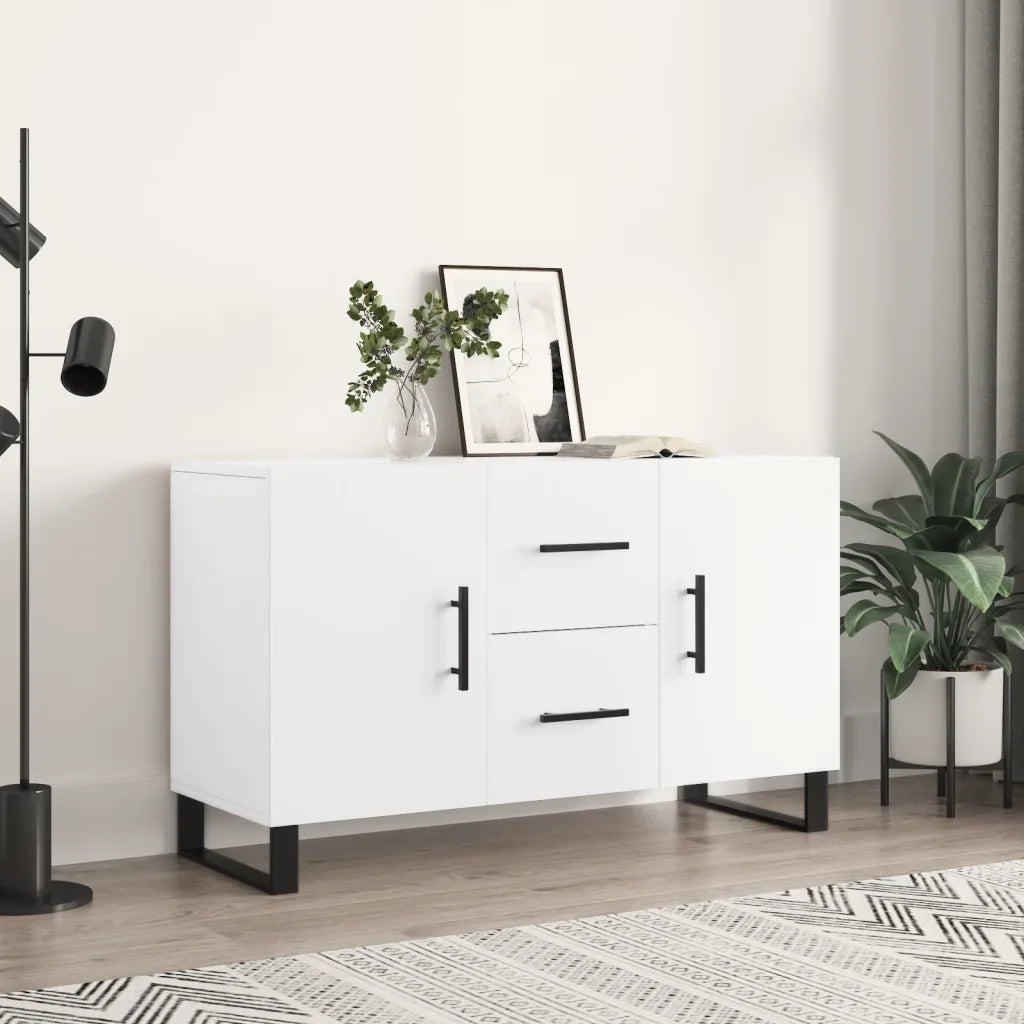 Credenza-Buffet-Armadio da cucina Bianca 100x36x60 cm in Legno Multistrato 321815
