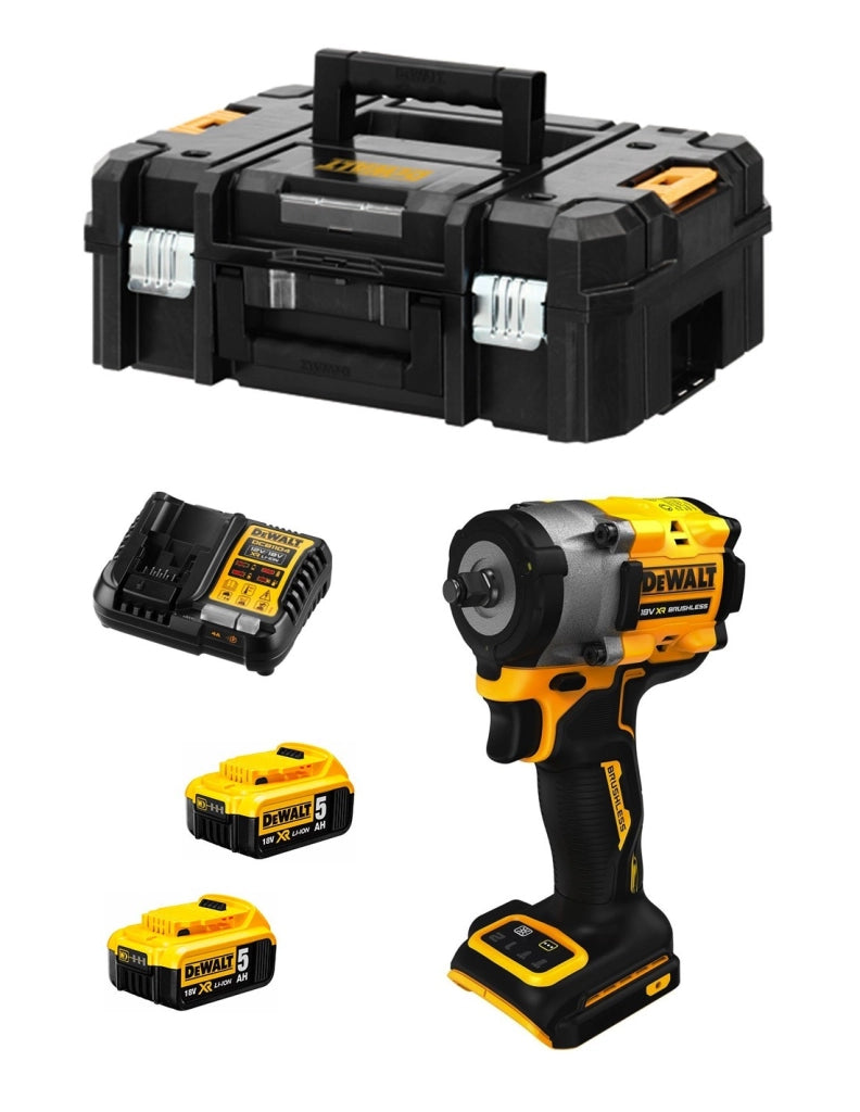Avvitatore ad Impulsi DeWALT DCF923P2T (2 x 5,0 Ah + DCB1104 + TSTAK II)