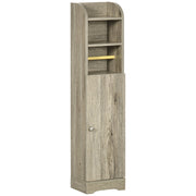 Mobile a Colonna per Bagno 23x18x100 cm in Truciolato Grigio