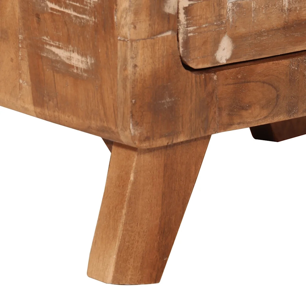 Comodini 2pz-Set di 2 Tavolino da notte 40x32x46 cm in Legno Massello di Recupero 441148