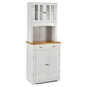 Credenza/mobiletto contenitore in MDF bianco dal design moderno 68 x 40 x 170 cm con cassetti regolabili 20_0010788