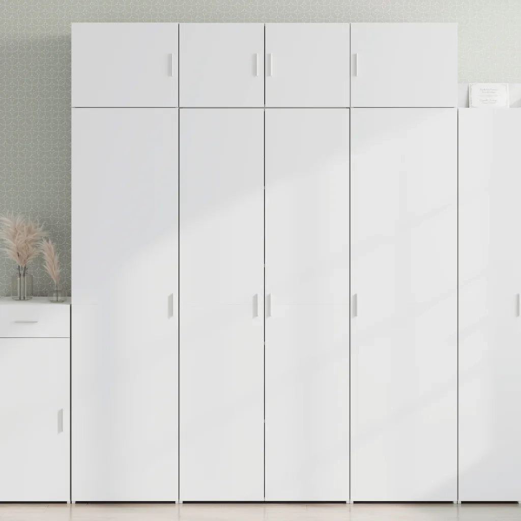 vidaXL Mobile Portaoggetti Bianco 80x42,5x225 cm in Truciolato