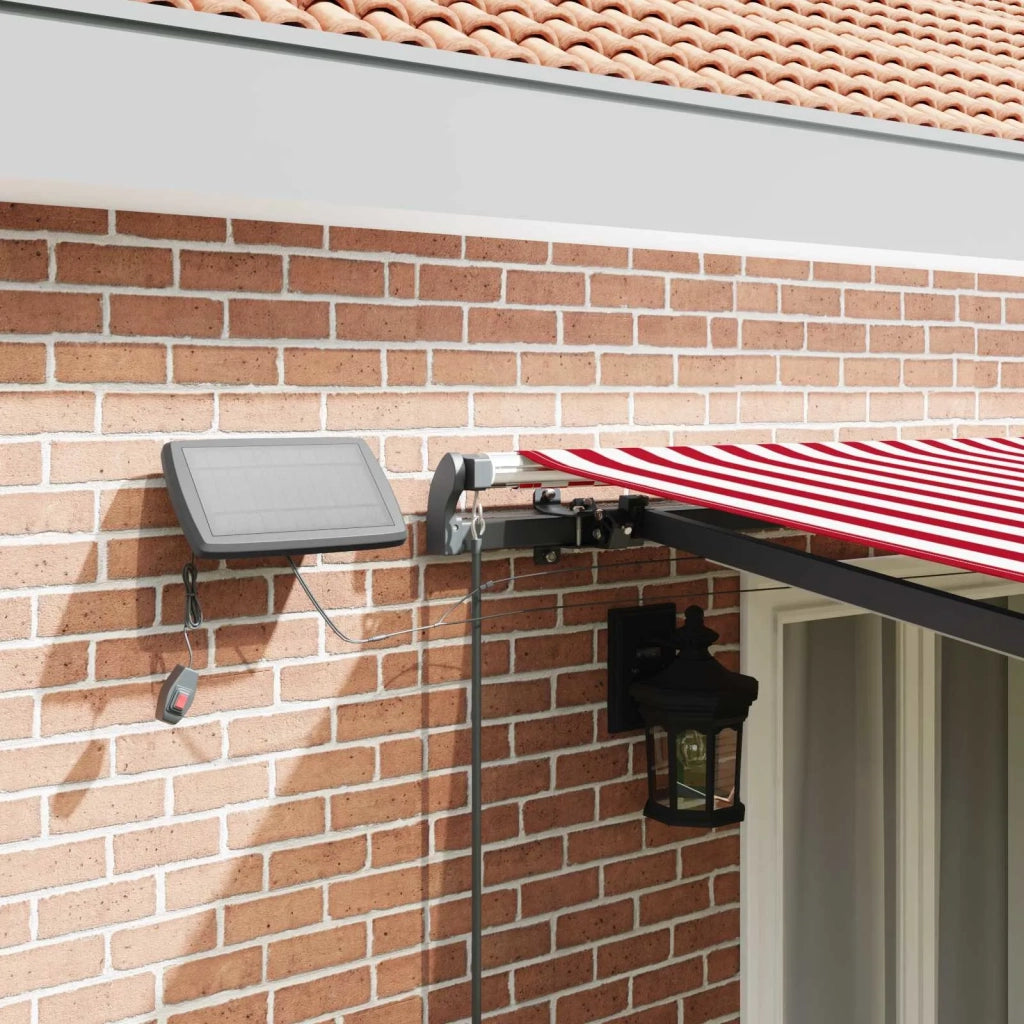 Tenda Retrattile Rosso e bianco 500 ×350 cm Tessuto 3331498