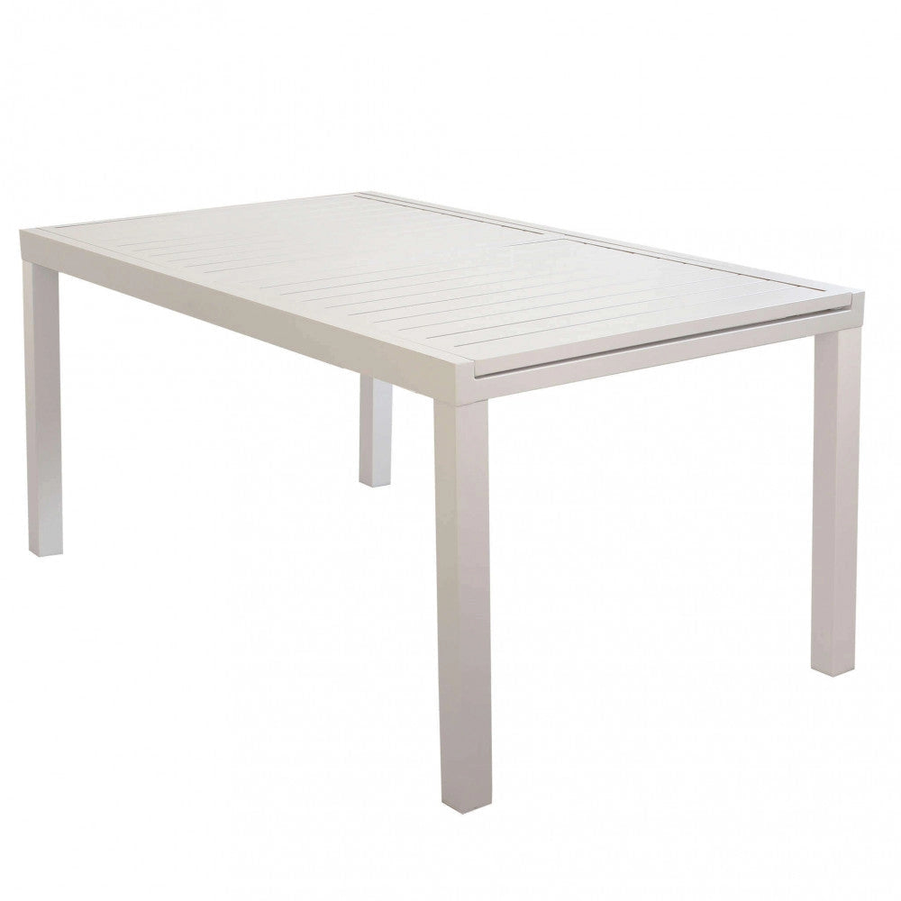 Tavolo Formentera 160/240x90x75 h cm in Alluminio Tortora
