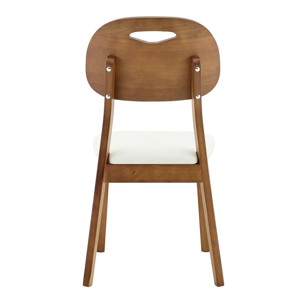 Set 2 Sedie da Pranzo Imbottite con Schienale Ovale ¨C MINIMAL ¨C Legno, Cucina e Soggiorno
