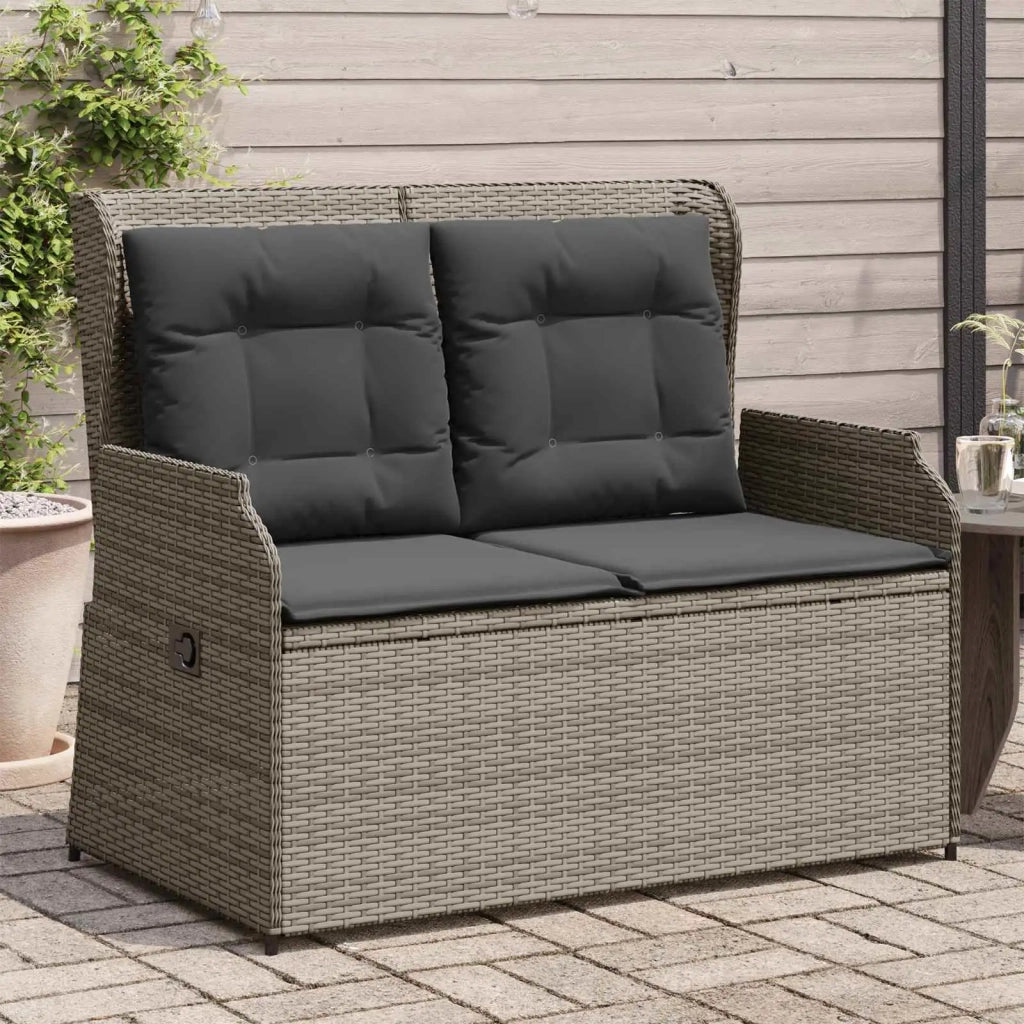 Panchina da Giardino | Panca da Giardino Grigio polyrattan