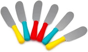 Set di 6 coltelli in acciaio inossidabile colorati per burro, formaggio e frutta - Multifunzionale, resistente al lavastoviglie e ergonomico - Ideale per cucina, picnic e tavola elegante