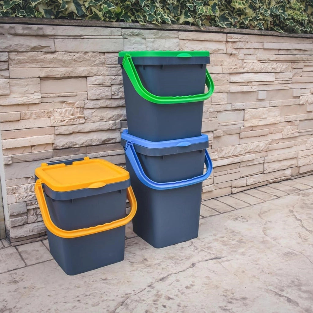 Ecoplast Pattumiera Differenziata 50L Blu Riciclata