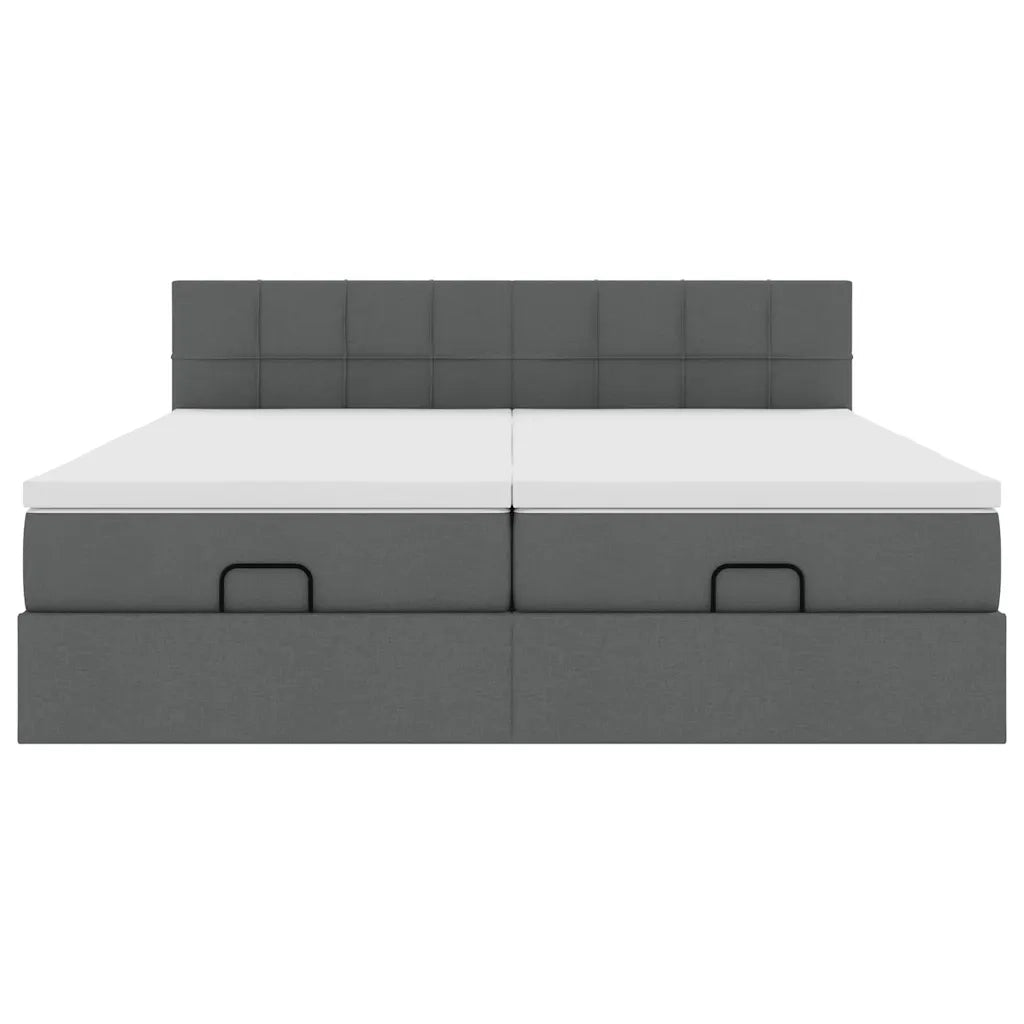 Struttura Letto Pouf con Materassi 180x200 cm in Tessuto 3312844