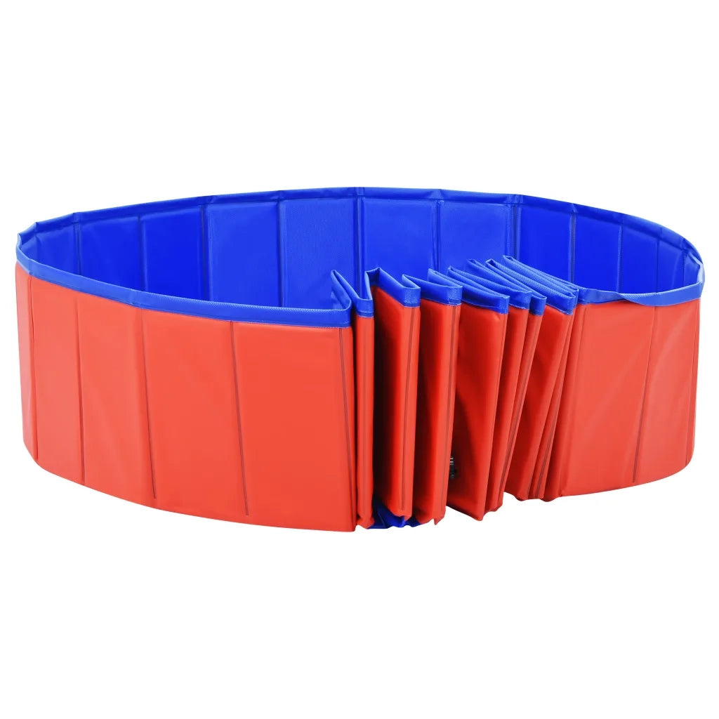 Piscina per Cani Pieghevole Rossa 300x40 cm in PVC CFW7255587