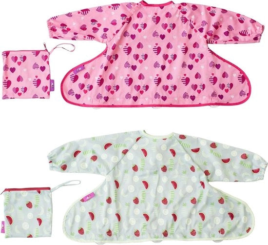Set di assorbenti acqua 2 pezzi per seggiolino per bambini SENZA cuciture! Lunga manica per il pasto del bambino BLW