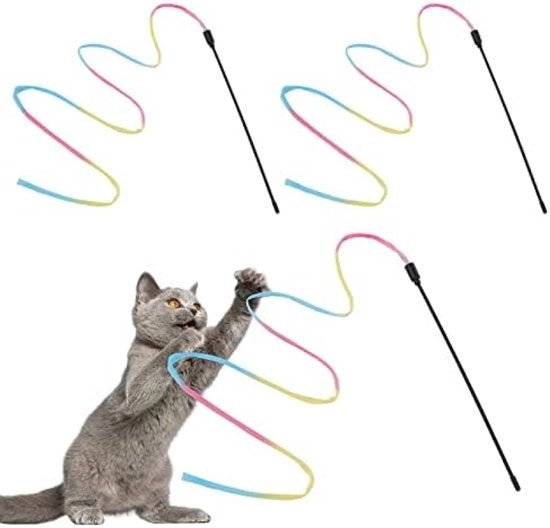 3 pezzi di Lint Arcobaleno Giocattolo per Gatti - Togli di Cielo Interattivo per Addestramento di Gatti, Giocattolo per Gatti