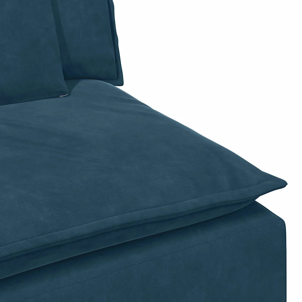 Modulo Centrale Divano Modulare con Cuscini Blu 100 cm CFW1826898