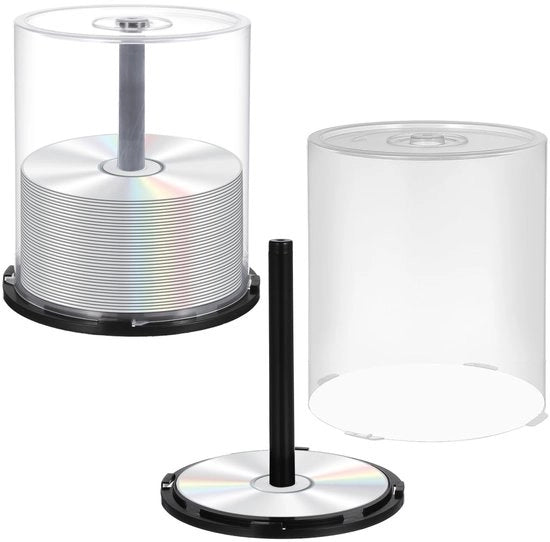 Organizzatore di CD in plastica trasparente - Capacità 100 CD - Contenitore per CD - Organizzatore di CD - Design semplice