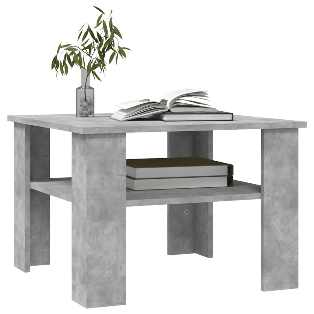 Tavolino da CaffÃ¨ Grigio Cemento 60x60x42 cm in Truciolato
