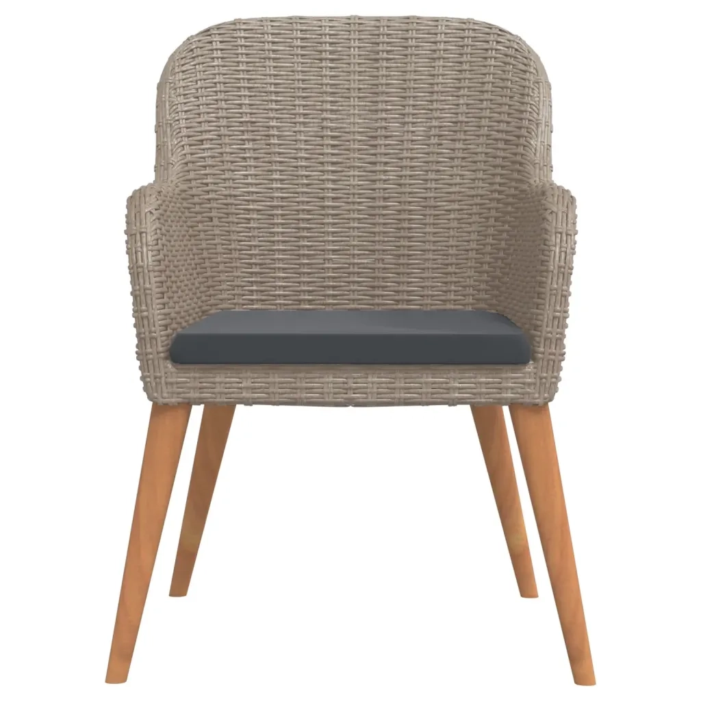 Set da Pranzo da Giardino 7 pz con Cuscini Marrone 3099515