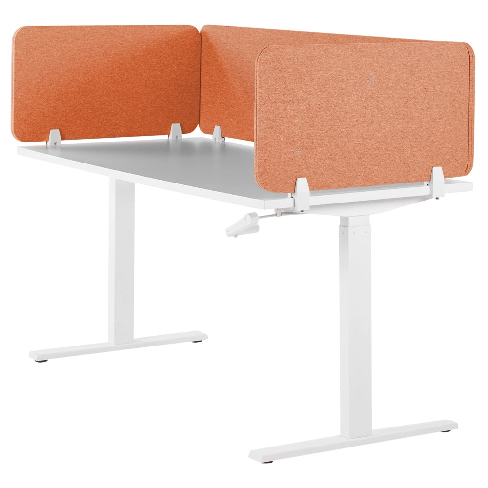 Pannello Divisorio Fonoassorbente per scrivania in PET rosso chiaro 130 x 40 cm tavolo ufficio