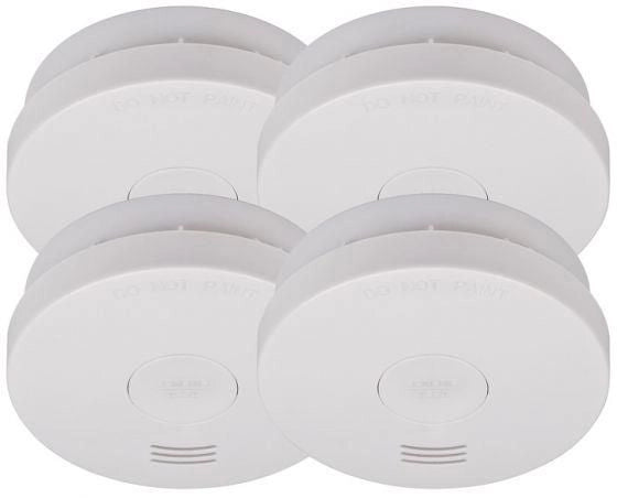Brennenstuhl 1290050004 RM L 3100 Rilevatore di Fumo Wireless 85 dB batteria litio 10 anni 4 pezzi colore Bianco