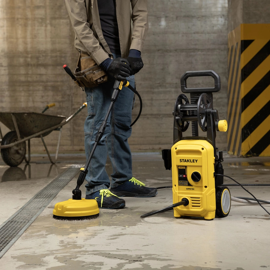 Stanley Idropulitrice SXPW19H ad Alta Pressione, per Auto ed Esterni Casa, Pressione max. 150 bar, Portata max. 460 l/h, Potenza Assorbita 1900 W