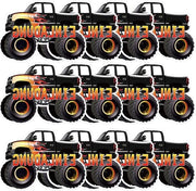 Invito mostro auto truck - 12 inviti per compleanno bambino (ragazzi)