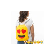 Trade Shop - Zaino A Sacca Con Corde Emoticon Modello Casuale Faccine Assortite Zainetto Bag -
