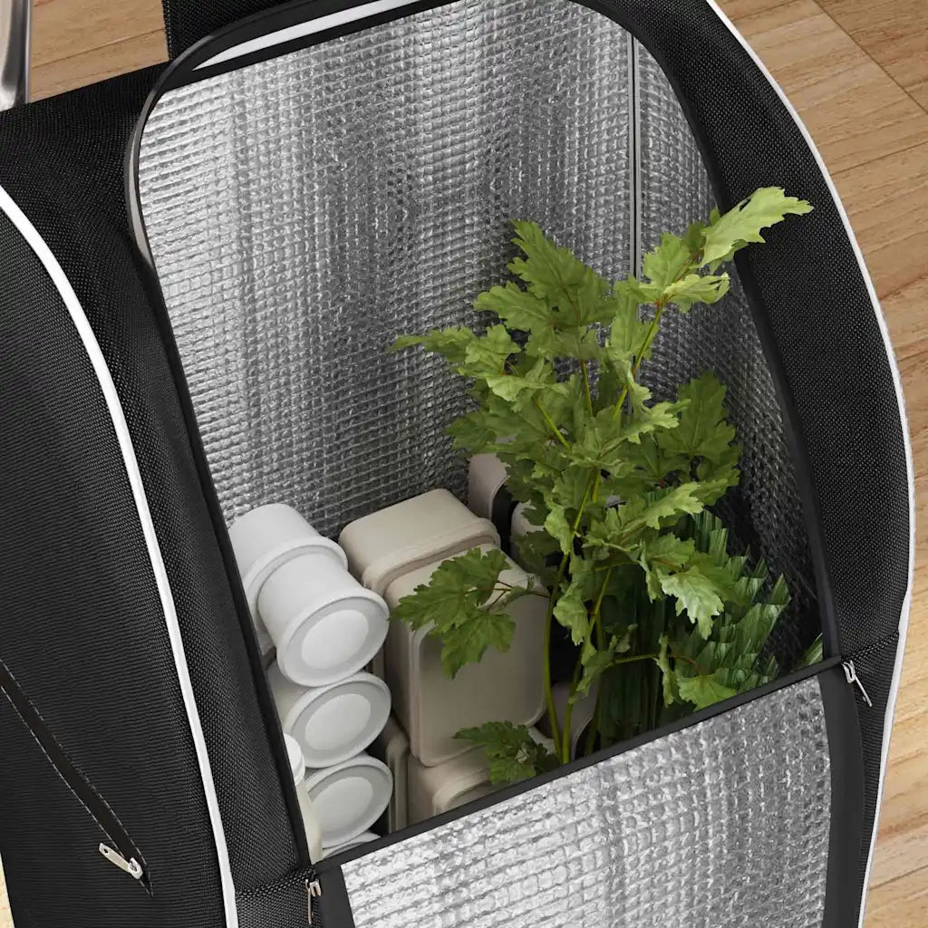 Carrello della spesa Nero 39,5 x 33 x 93 cm Tessuto Oxford 42002342