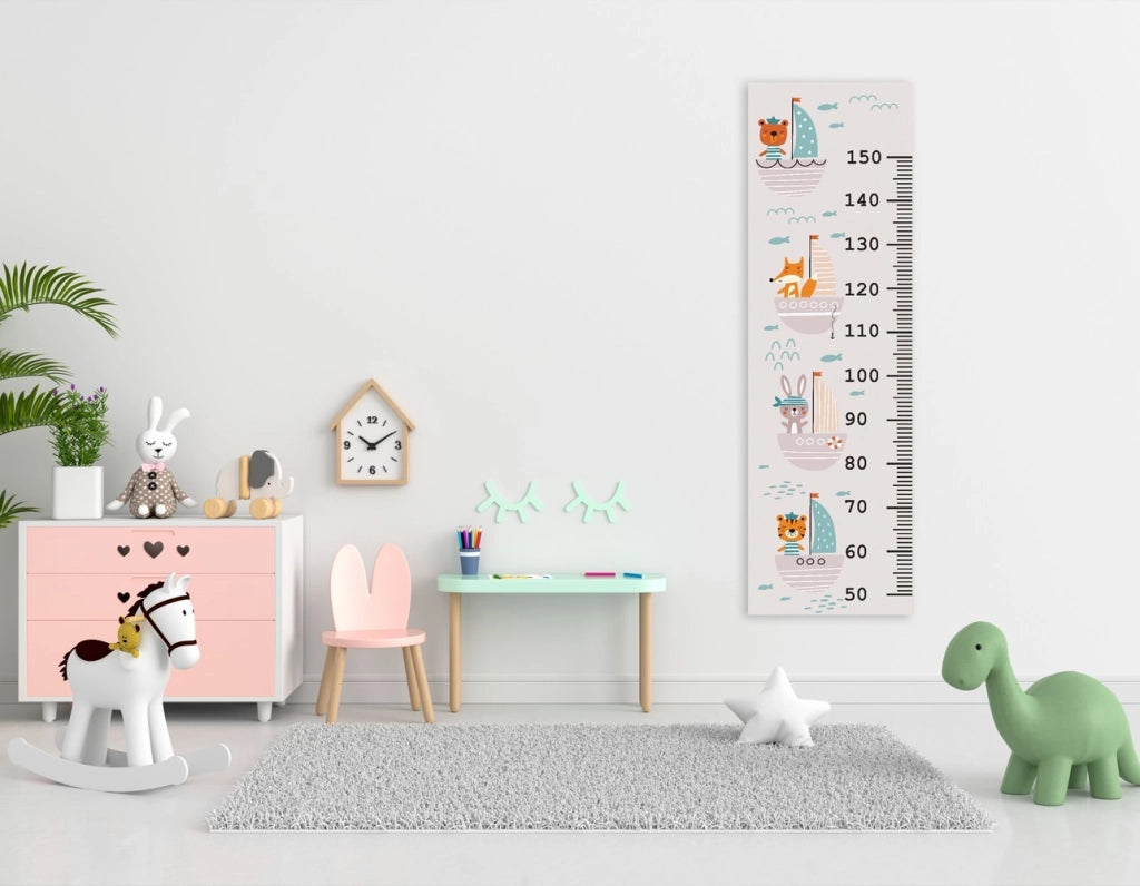 Metro Parete Misura Crescita Bambini in PVC 36x120 Cm Righello Grafico Altezza Muro Bimbi DIS_M