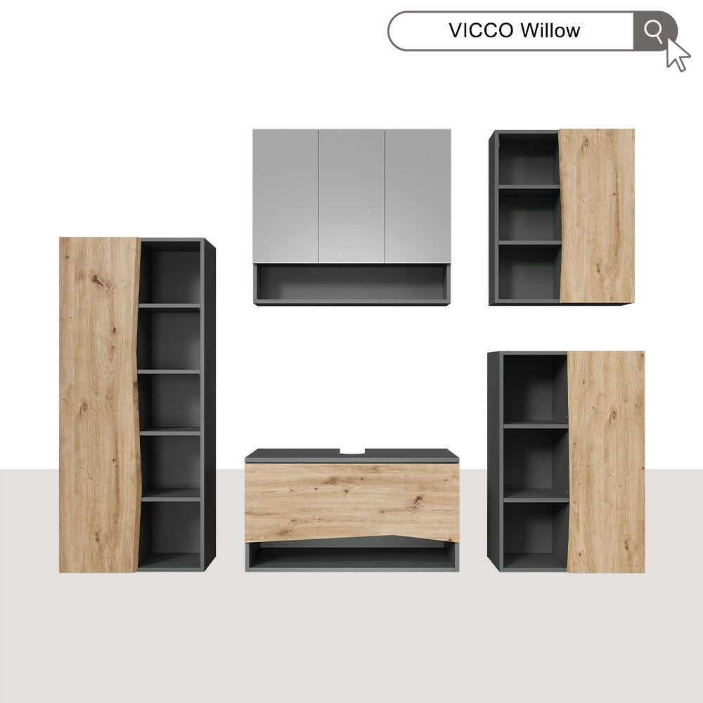 Vicco Set di mobili da bagno Artigiano 5 parti