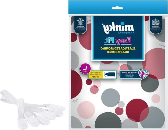 Accessori per tavola da stiro con clips - Set con Minky - Dimensioni 122 x 38 cm