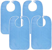 4 pacchi di gilet di cotone per adulti, gilet riciclabili, lavabili e impermeabili per anziani, gilet per adulti, protettore di abbigliamento unisex per madre e padre (blu chiaro)
