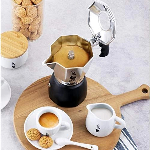 Bialetti Brikka Da versare sulla macchina del caffè Nero, Argento