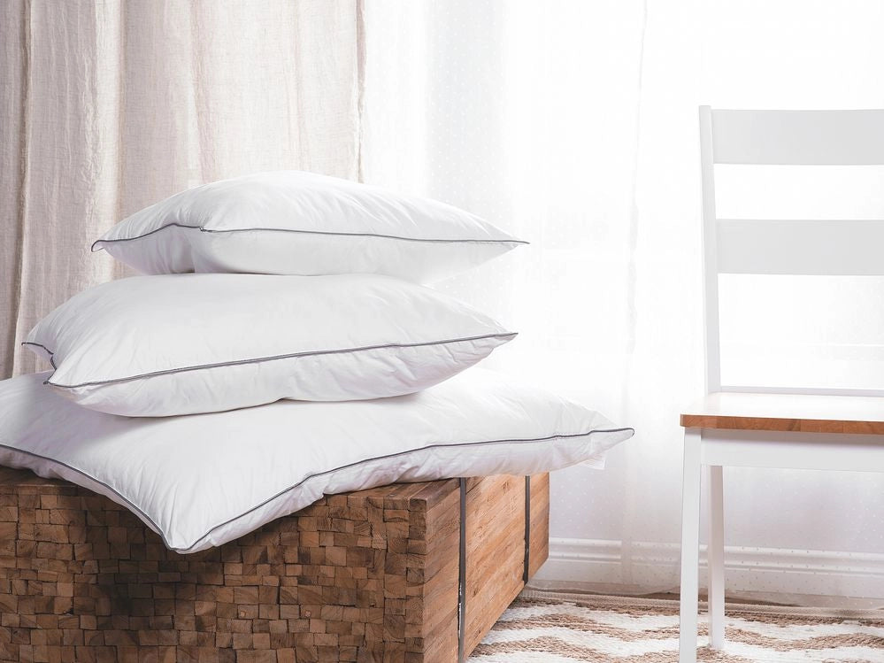 Set 2 Cuscini Letto Cotone 50 x 60 cm Morbido in stile moderno classico tradizionale
