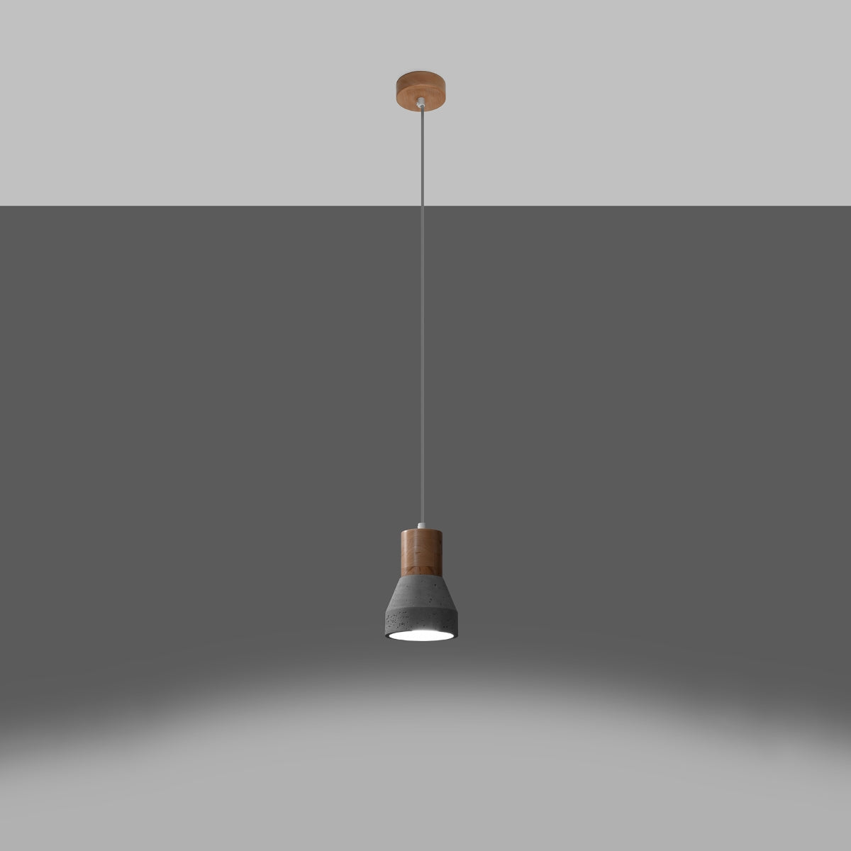 Lampada a sospensione QUBIC grigio