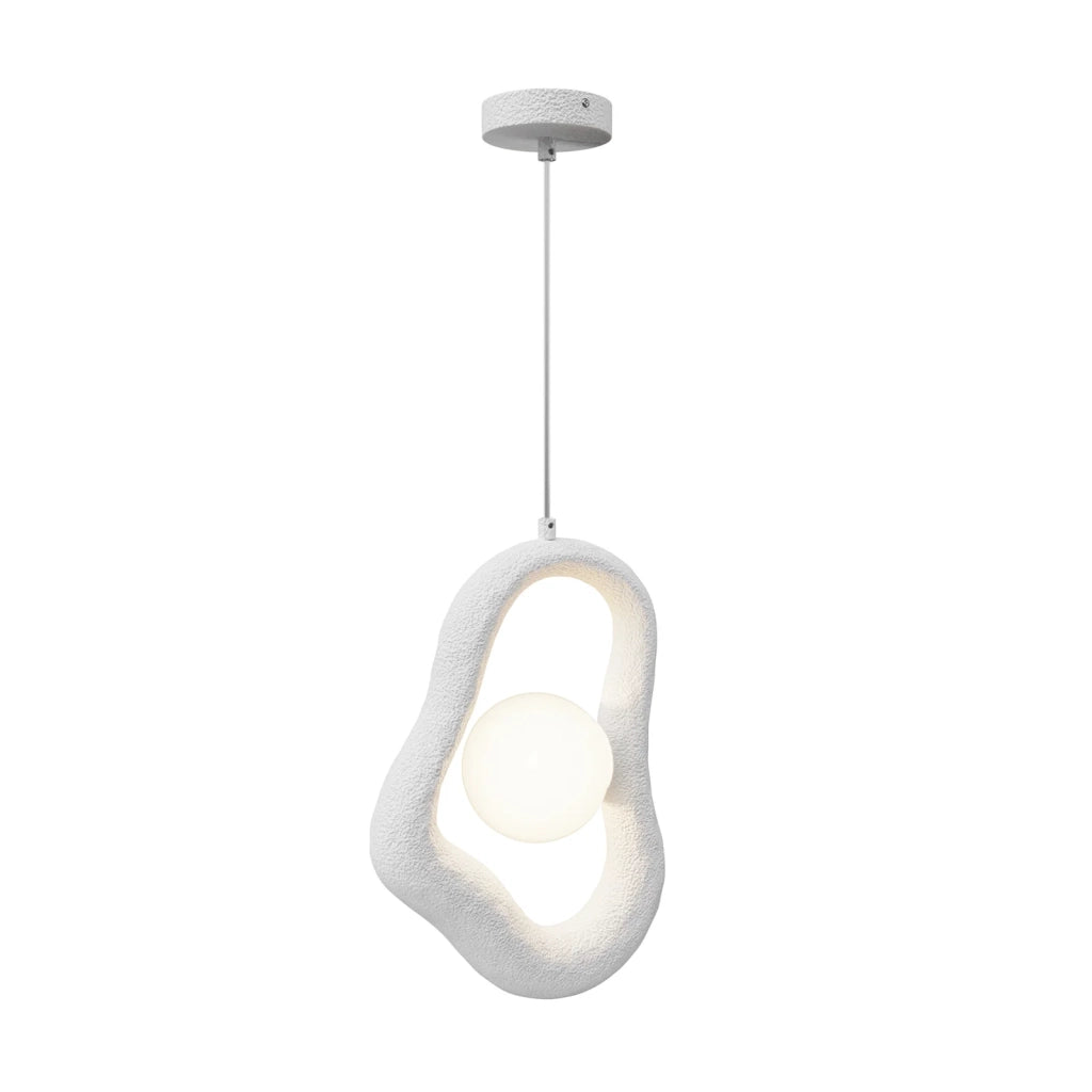 Maytoni Sospensione Contemporanea Opus 1 luce G9 bianco poliresina diffusore vetro