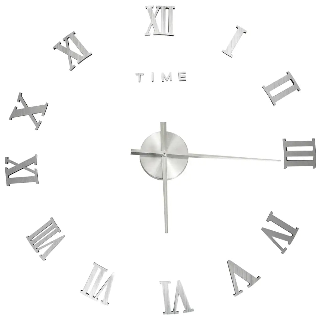 Orologio da Parete 3D Design Moderno Argento 100 cm XXL CFW2055579
