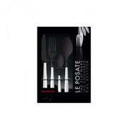 ARES BLACK DIAMOND, Posate Set 24 pz, Scatola Window, Casa Bugatti Colore: Grigio