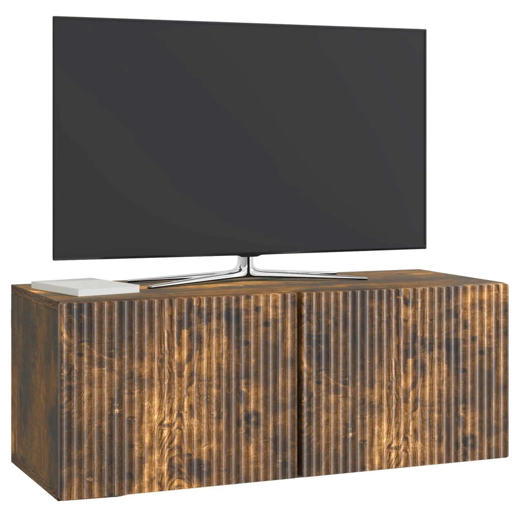 Mobile Porta TV da Muro Rovere Fumo 78,5 x 31 x 30 cm