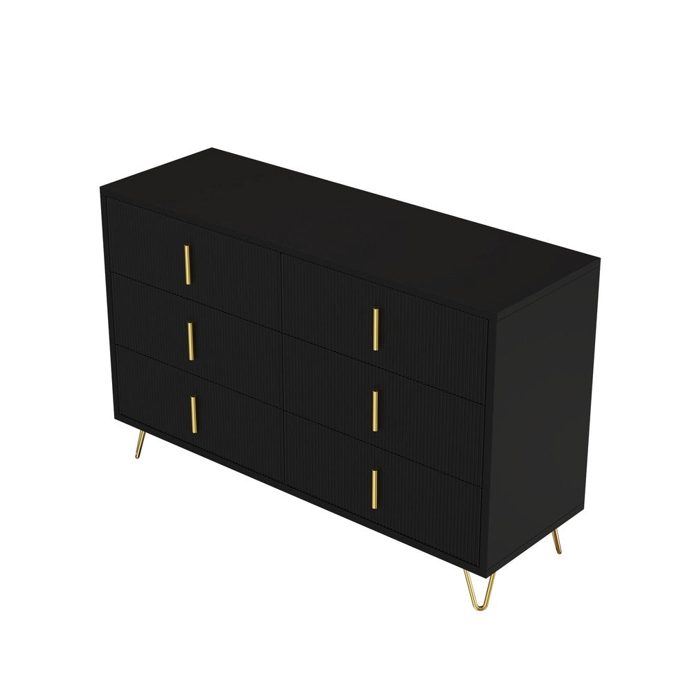 Credenza con Cassetti ¨C MINIMAL ¨C Design Moderno, Maniglie Dorate