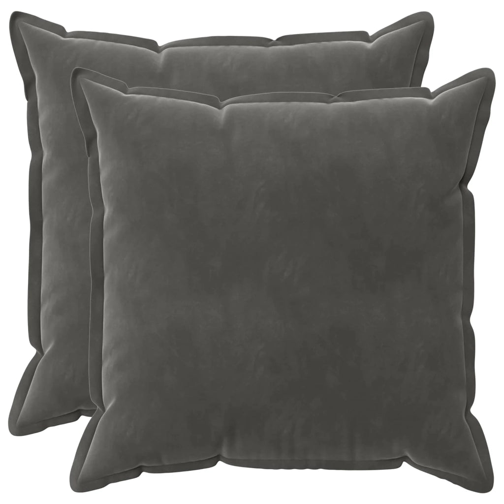 Cuscino con cuscino HOUTEN 2 pz Grigio Scuro Velluto 936115