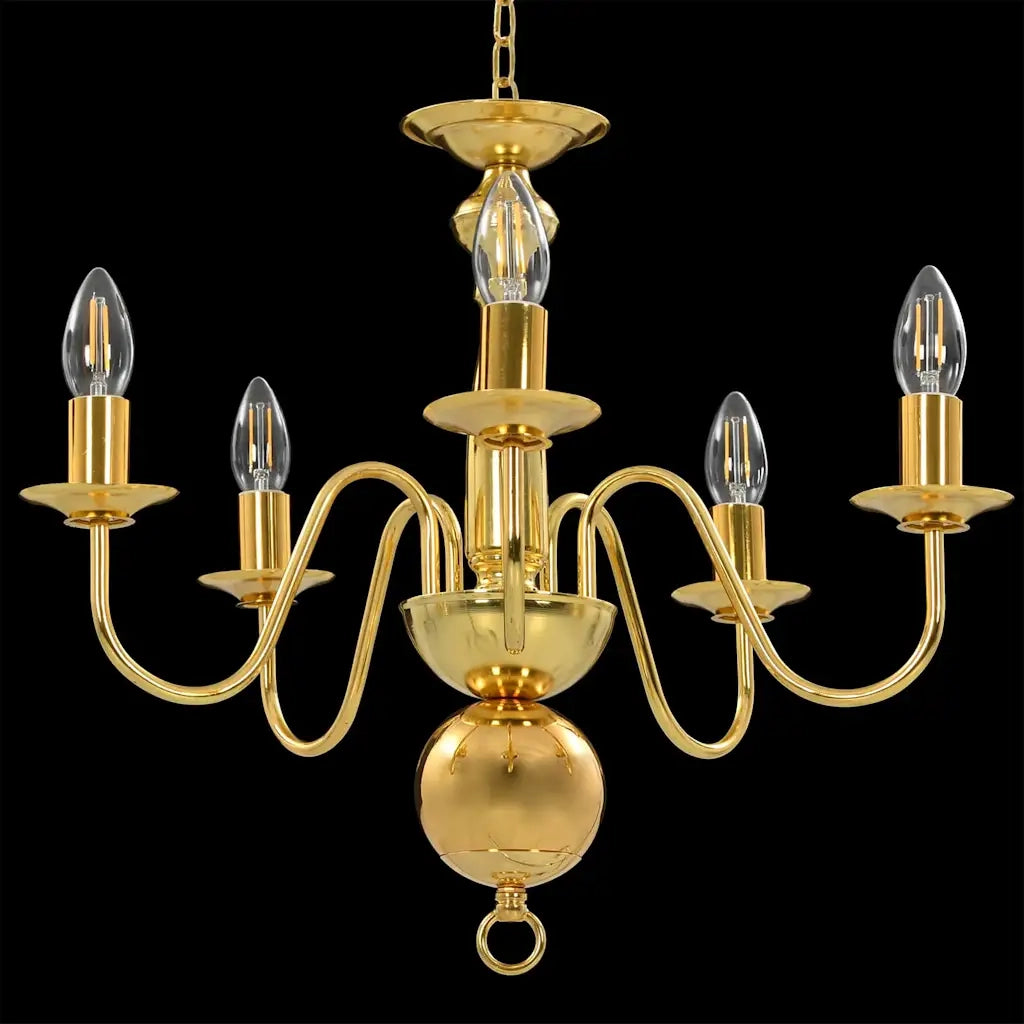 Lampadario Oro 5 Lampadine Attacco E14 CFW1316018