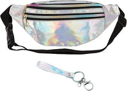 Borsa da Spalla in Argento con Hanger Symphony e Tasca Laser per la Spalla - Borsa Unisex Impermeabile per Attività All'Aperto e Shopping