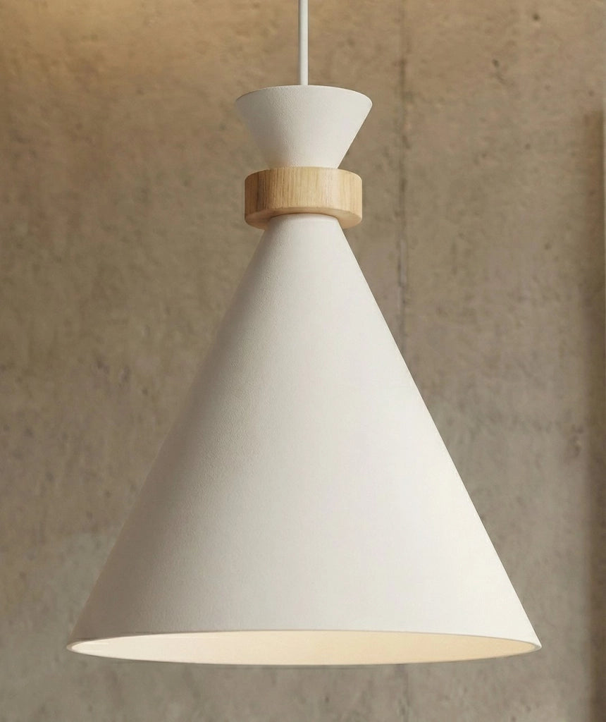 Lampadario ZERO bianco 3xE27 legno Emibig