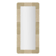 Specchio da parete rettangolare in poliresina effetto pietra 70x160 cm
