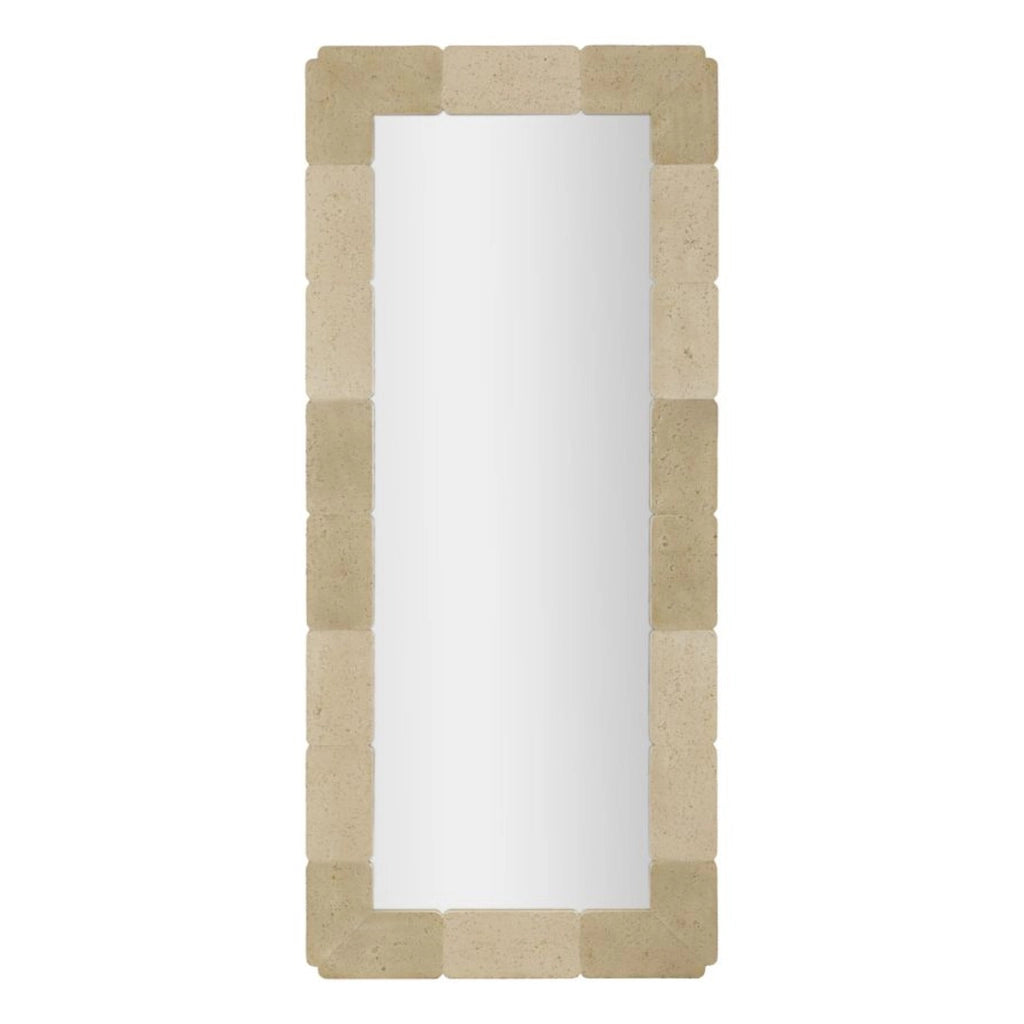 Specchio da parete rettangolare in poliresina effetto pietra 70x160 cm