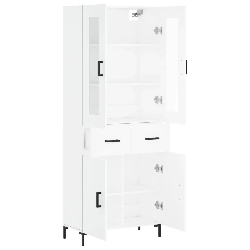 Credenza Bianca 69,5x34x180 cm in Legno Multistrato 3198529