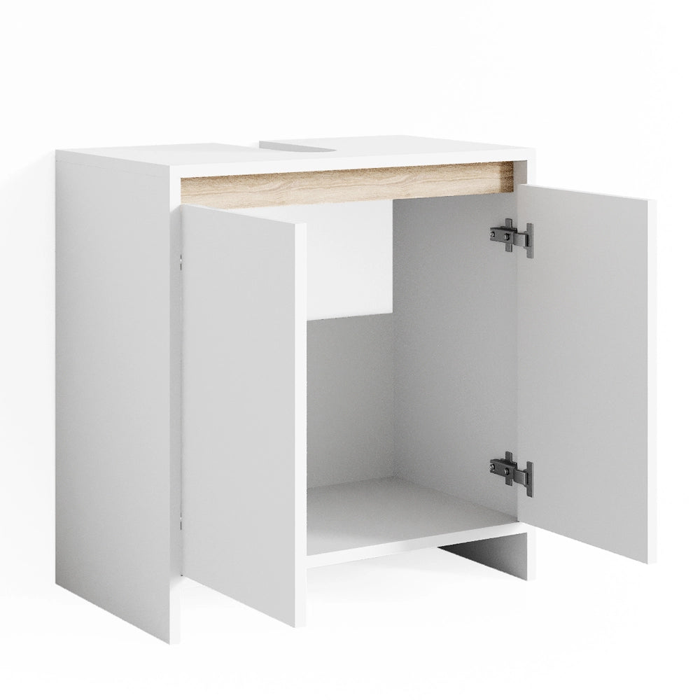 Vicco Mobile sottolavabo per bagno Bianco/Sonoma 58 x 60 cm
