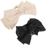 Spazzola per capelli con clip a molla grande - 2 pezzi - clip a molla - nero/bianco - adatto per capelli fini/densi - materiale: tessuto/plastica - spazzola per capelli
