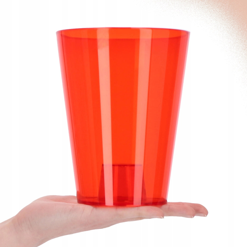 Vaso da fiori KADAX per orchidee, in plastica, rosso, resistente, 12 cm