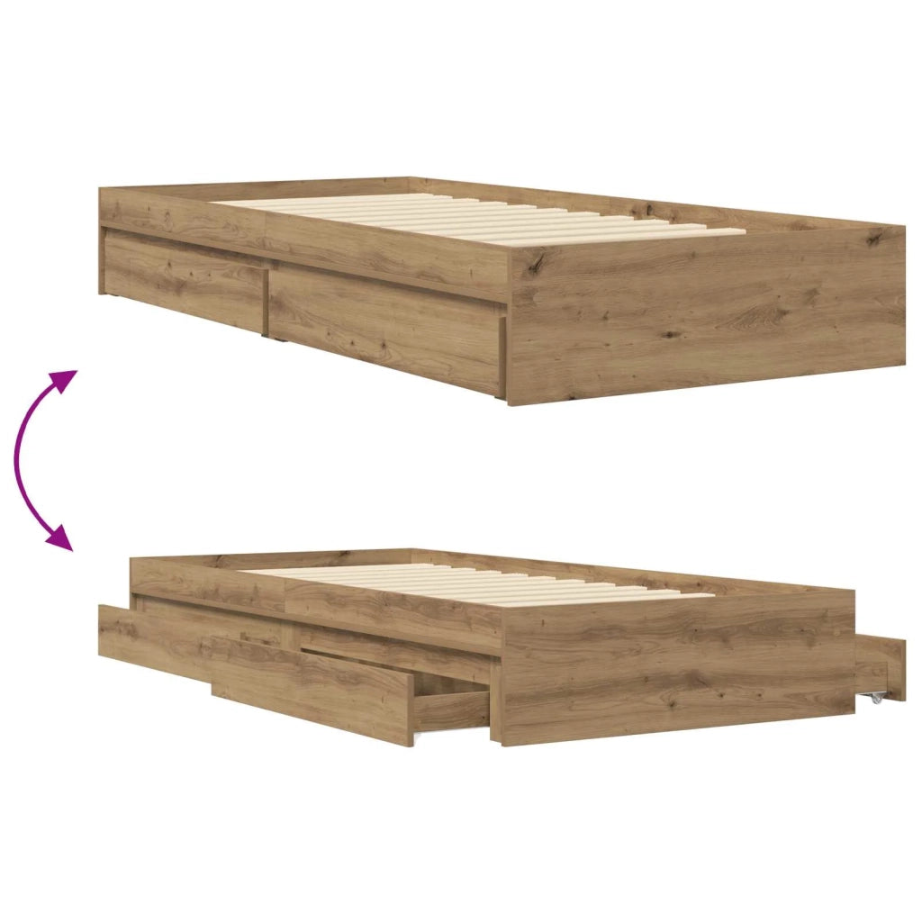 Telaio del letto con storage Rovere Artigianale 80 x 200 cm 3429596